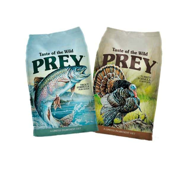 promocion Prey formula perro Taste pescado y angus